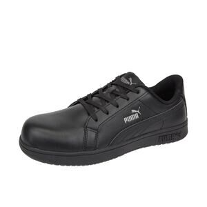 Puma Size 8 Black Iconic Low Work Shoes Leather Composite Safety Toe P9-14